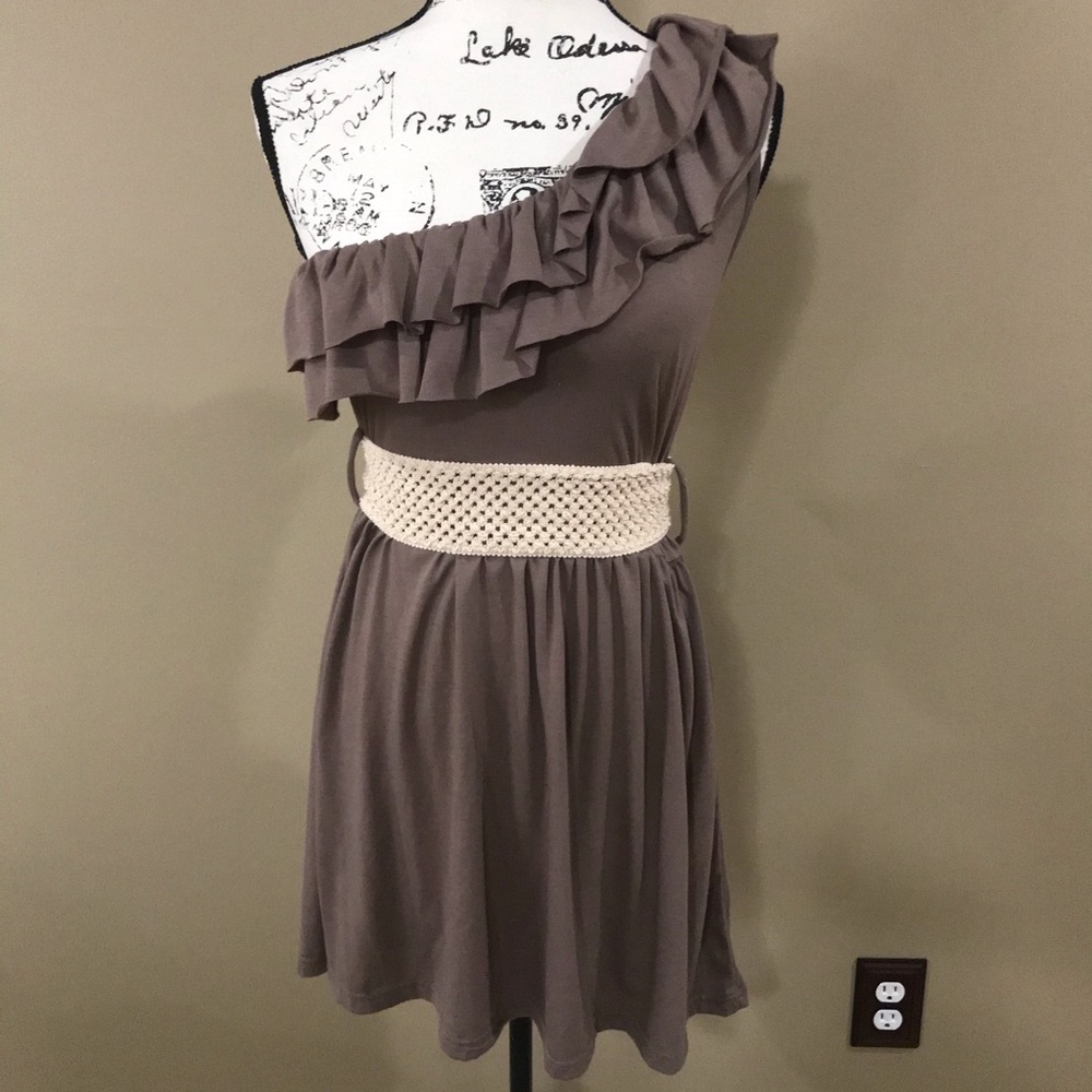 One Shoulder Ruffle Dress